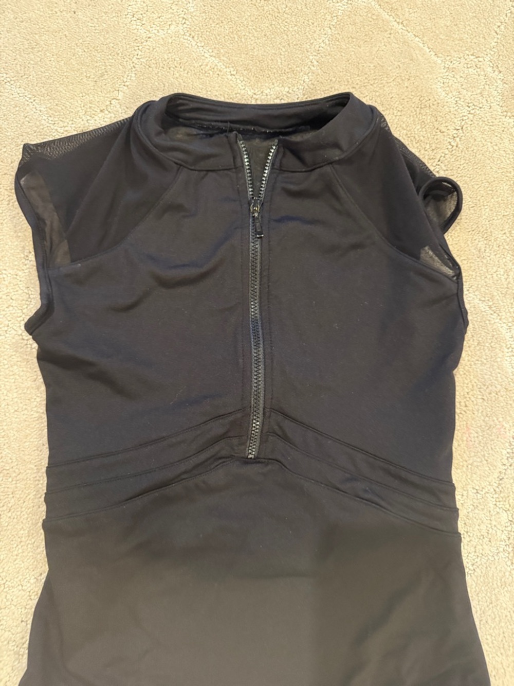 Kids Bloch Black Zip-Front One-Piece Leotard 14 - Picture 2 of 6